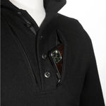 The WeatherWool Al's Anorak has two large cell phone pockets.