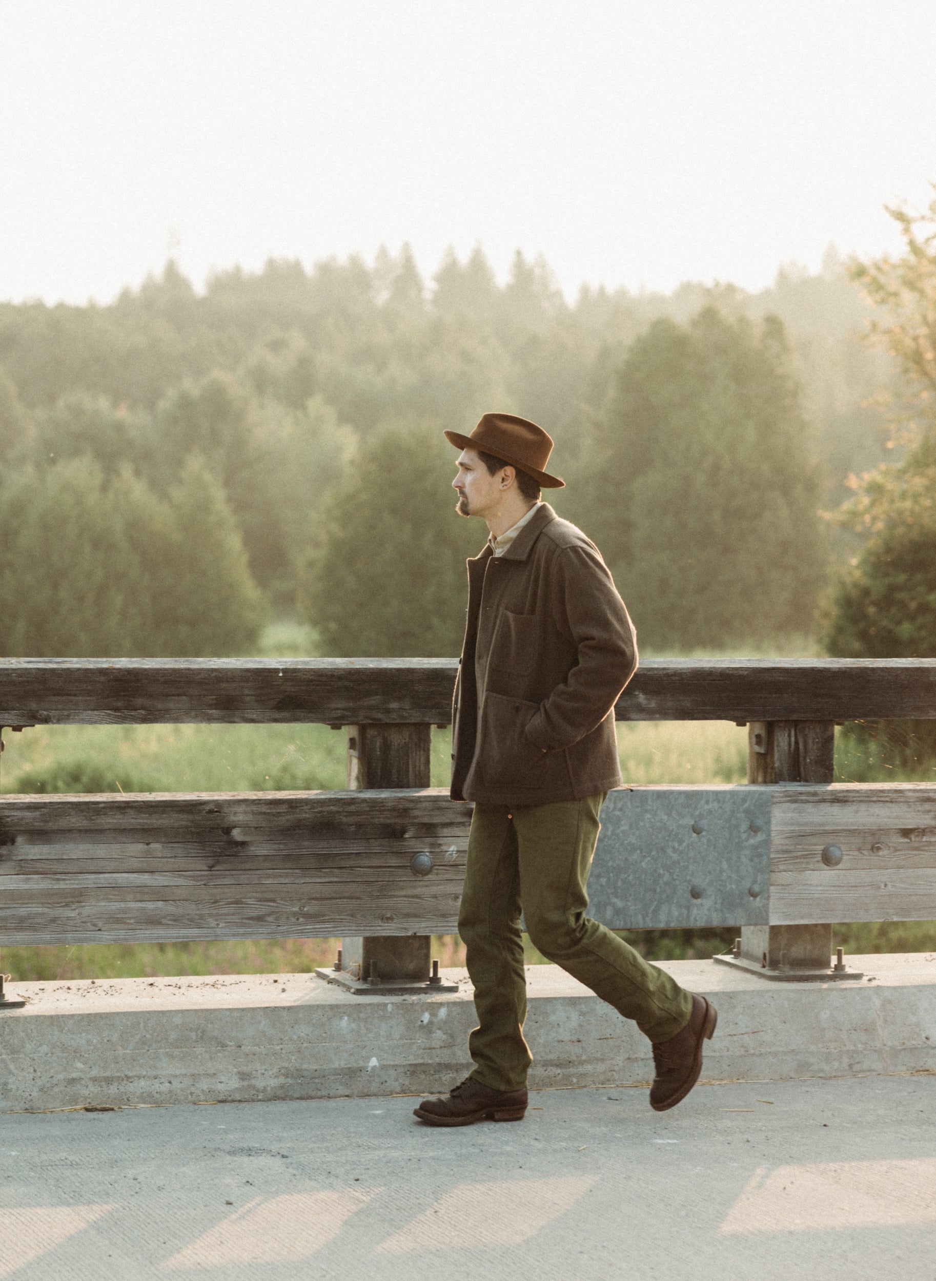 100% Wool Denim Chore Coat