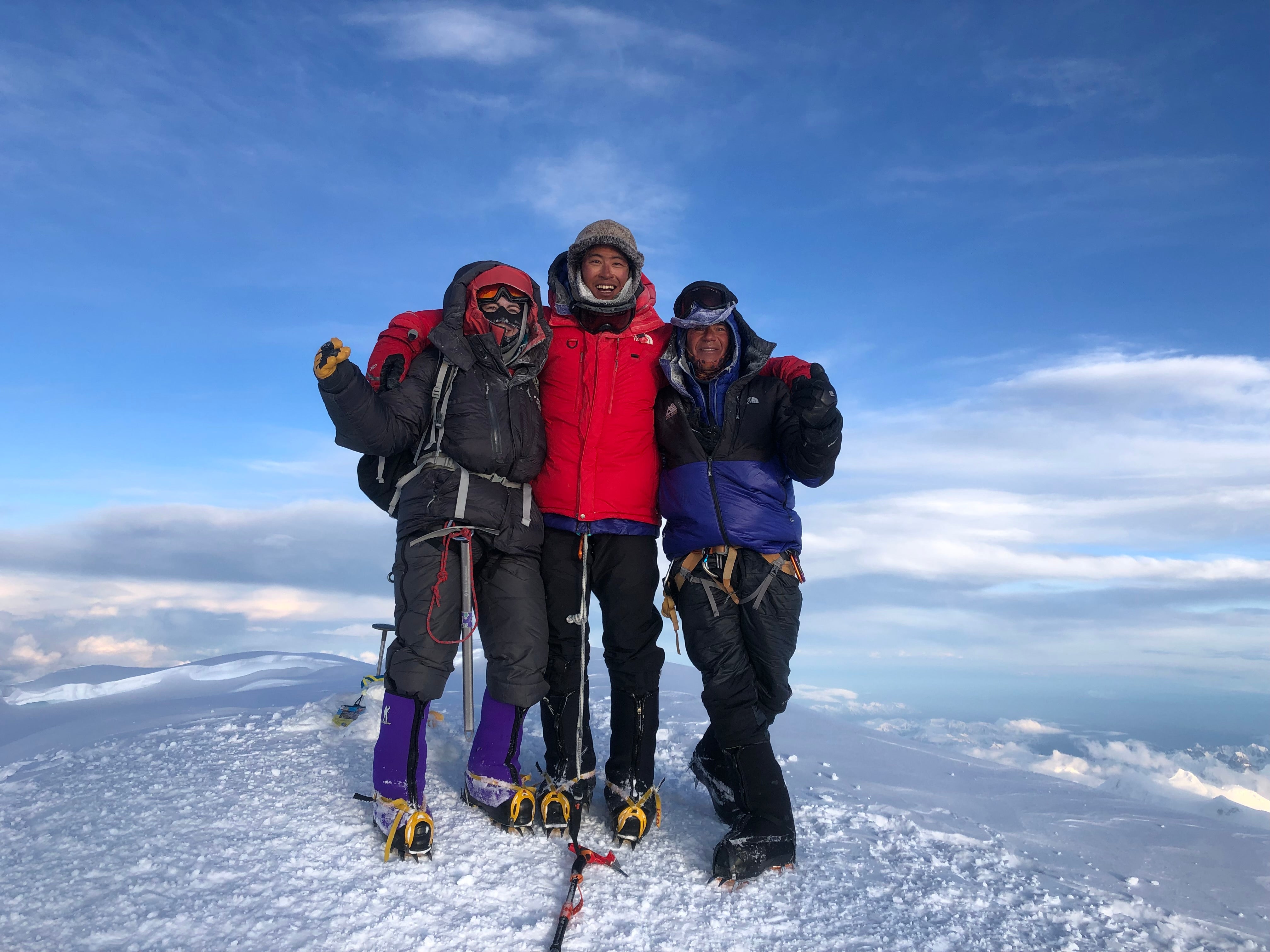 WeatherWool Advisor Don Nguyen always takes his WeatherWool Neck Gaiter and Mouton Hat when he guides expeditions to the summit of Mount Denali. Thanks for photos, Don!!